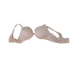 Torrid Curve Plunge Bra 46 DD UnderWire Nude Tan Adjustable Straps Smooth Sexy